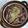 紫えんどう豆（ツタンカーメン豆）の炊き込み土鍋ご飯-2